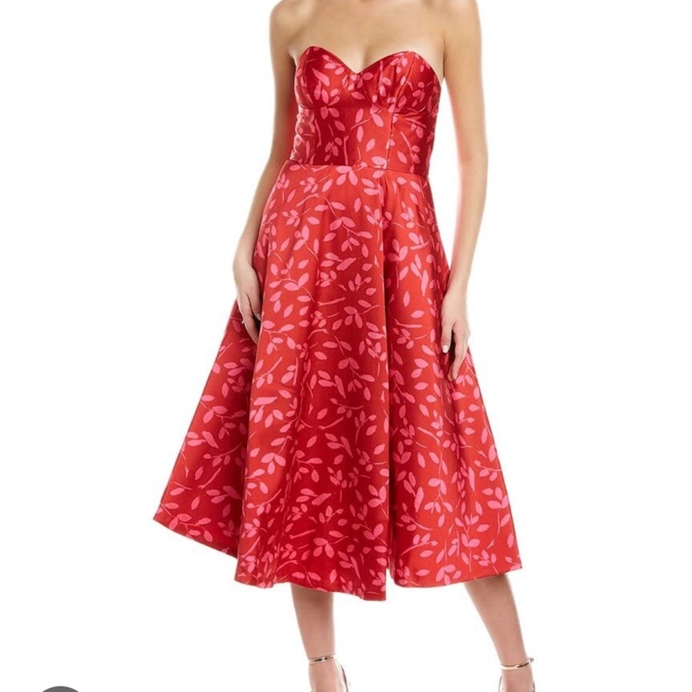 Elegant Floral Strapless Dress - Sachin + Babi